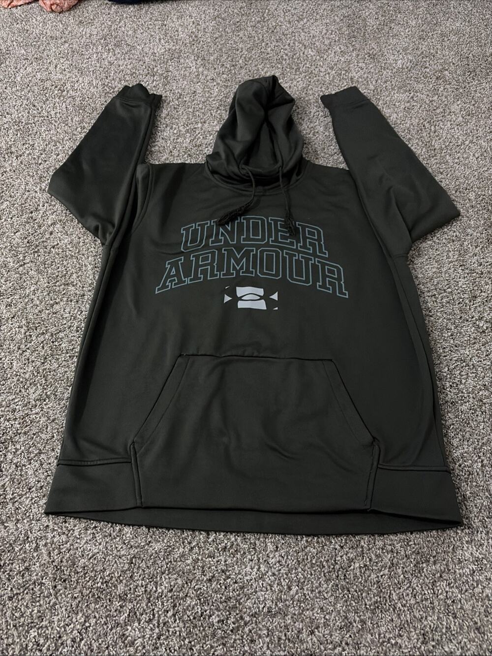 Under Armour Mens Pullover Hoodie Size Xl Loose Dark Green/Sage GUC